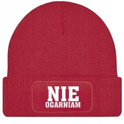 Sapka Piros Téli Őszi Pamut Nem Foglalkozom Beanie Ajándék (Czapka Zimowa Czerwona NIE OGARNIAM)