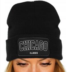  Őszi Pamut Téli Sapka Meleg Fekete Chicago Illnois Usa Minták