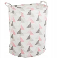 Verk Group Verk 01940_RT Játékkosár, szennyestartó rózsaszín és fehér (01940_RT)