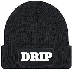  Sapka Fekete Téli Őszi Pamut Drip Beanie Univerzális Ajándék (Czapka Zimowa Czarna DRIP)
