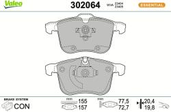 VALEO Sada brzdových platničiek kotúčovej brzdy VALEO 302064 (302064)