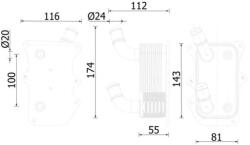 MAHLE Chladič motorového oleja MAHLE CLC 276 000S (CLC 276 000S)