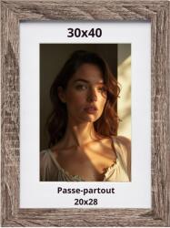 Ertom Képkeret oklevél tanúsítvány 30x40 passepartout 20x28 szürke barna (MO2234dg SOPOT)