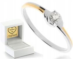 Arany Gyűrű Gyémánttal 585 Ajándék (DLA DZIEWCZYNY NARZECZONEJ)