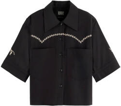 Scotch & Soda Cămaşă Boxy Fit Short S U9A01123T 014 meteorite (U9A01123T-014 meteorite)