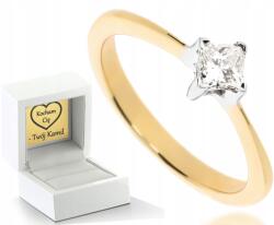  Arany Gyűrű Gyémánttal 585 Ajándék Gravírozás (DLA DZIEWCZYNY NARZECZONEJ) - allegro - 754 675 Ft