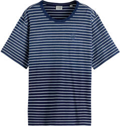 Scotch & Soda T-Shirt Indigo Washed Loose Fit U9A01089T 222 sand stripe (U9A01089T-222 sand stripe)