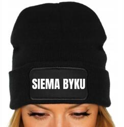  Téli Sapka Fekete Unisex Beanie Ifjúsági Trendek Ajándék Bika Szia (Czapka Beanie Czarna SIEMA BYKU)