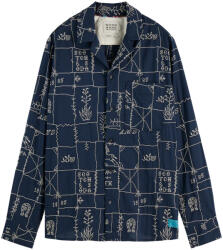 Scotch & Soda Cămaşă Allover Embroidered 182210 001 marfa cross stitch carbon