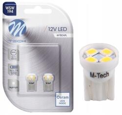 m-tech Led izzó W5W T10 4xSMD 2835 Osram Led fehér