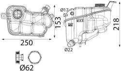 MAHLE Vyrovnávacia nádobka chladiacej kvapaliny MAHLE CRT 352 000S (CRT 352 000S)