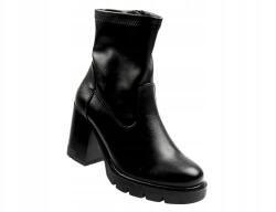 Potocki Női Bakancs Fekete Potocki 25-12419 Cipzáras Öko Bőr (25-12419BK)