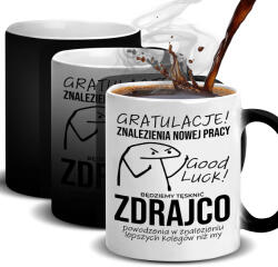 Style Couture Bögre Fehér-fekete Mágikus Ajándék Kollégának "hiányozni Fogunk