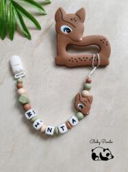 Baby Panda Névre szóló rágcsalánc - Őzike - bézs