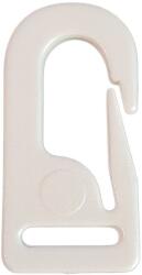 Kacperek Zászlós karabiner 18mm műanyag fehér 10db (Karabinczyk do smyczy Brelok zapięcie)