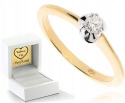  585-ÖS Arany Gyűrű Gyémánttal Női Ajándék Neki (DLA DZIEWCZYNY NARZECZONEJ)