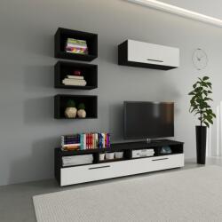 haaus Living Kos V17, Negru/Alb Lucios, MDF, L 190 cm (921897)