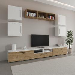 haaus Living Kos V3, Alb/Stejar Artisan, L 285 cm (921378)