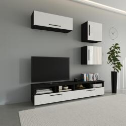 haaus Living Kos V15, Negru/Alb Lucios, MDF, L 190 cm (921873)
