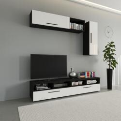haaus Living Kos V13, Negru/Alb Lucios, MDF, L 190 cm (921859)