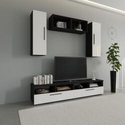 haaus Living Kos V16, Negru/Alb Lucios, MDF, L 190 cm (921880)
