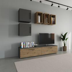 haaus Living Kos V8, Antracit/Stejar Artisan, L 190 cm (921613)