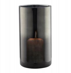 Trend For Home Nagy Váza Henger Üveg 29cm Fekete Dekoratív Termék Lengyel (35940BLA)