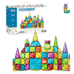 LELINO Set constructii magnetice LELINO Diamond 75 buc Jucarii de constructii magnetice