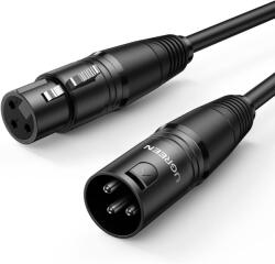 UGREEN Cablu Audio XLR UGREEN 2m - Cablu Microfon Profesional, Ecranare Triplă, Transmisie Clară a Sunetului (AV130/20710)