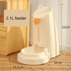 Nunbell Füles kisállat automata etető - 3, 1L - Fehér