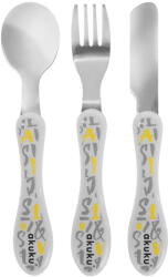 Akuku Rozsdamentes evőeszköz készlet: villa, kanál, kés 9m+