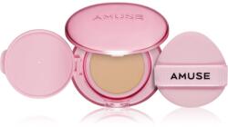 AMUSE Dew Power Vegan Cushion tartós alapozó sminkszivaccsal az élénk és kisimított arcbőrért árnyalat 03 Honey 15 g