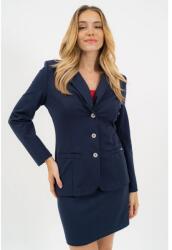 BUDMIL Női blézer rugalmas anyagból béleletlen s. kék M 20060095-002261-0399 (5996408896510)