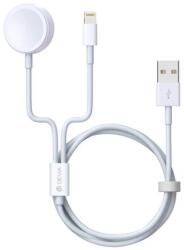 DEVIA Apple Watch Series 11 42mm DEVIA SMART töltőkábel 2in1 USB - lightning, 120cm, FEHÉR (EA199)