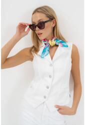 BUDMIL Női farmermellény karcsúsított fazon fehér XL 20490011-001261-0599 (5996408902624)