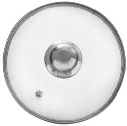 Artemis Univerzális edényfedő, Artemis, 16 cm, hőálló üveg, inox, átlátszó (VD-122576)