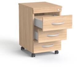 MAYAH Görgős konténer, 3 fiókos, MAYAH "Freedom SV-18", tölgy (IBXK18T) - primatinta