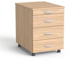 MAYAH Görgős konténer, 4 fiókos, MAYAH "Freedom SV-15", tölgy (IBXK15T) - primatinta