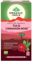 Organic India Tulsi CINNAMON ROSE Fahéj Rózsa, filteres bio tea, 25 filter - Organic India