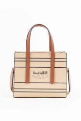 BUDMIL Női műbőr oldaltáska állítható pánttal bézs 10230109-001261 (5996408917024)