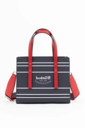 BUDMIL Női oldaltáska műbőr cipzáras sötétkék 10230109-002261 (5996408917031)