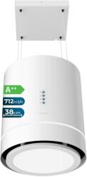 Cecotec Bolero Flux CRE 38 cm sziget páraelszívó, A++ energiaosztály, 712 m³/h, 3 teljesítményfokozat, légkeringtető funkció, 2 szénszűrő mellékelve, alumínium szűrő, 360°-os LED hangulatvilá