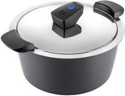 KUHN RIKON hőmérséklet-érzékelős főzőedény, Hotpan Comfort, 3 liter, Ø 22 cm, alkalmazásvezérlés, hőmérséklet-érzékelő, prémium minőség, rozsdamentes acél, minden hőforrással kompatibilis, me