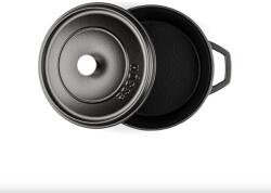 Hosse zománcozott öntöttvas edény 28cm, 4L, fekete (HOS-KIEG-026)