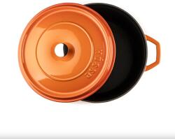 Hosse zománcozott öntöttvas edény 28cm, 4L, narancssárga (HOS-KIEG-025) (HOS-KIEG-025)