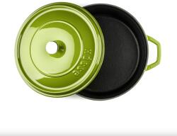 Hosse zománcozott öntöttvas edény 28cm, 4L, zöld (HOS-KIEG-022)