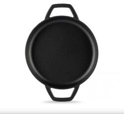 Hosse zománcozott öntöttvas duplafüles serpenyő 22cm, fekete (HOS-KIEG-019) (HOS-KIEG-019)