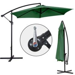 MultiGarden Kinyitható 3 m-es oldalkaros kerti napernyő, dönthető, zöld (XS-UMS021 GREEN)