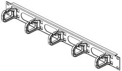 Conteg Kábel rögzítő gyűrűs panel 19" 1U 40/50 DP-VP-P1 (DP-VP-P1)