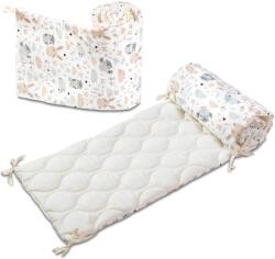 Kidizi Set 2 aparatori matlasate patut 140x70 cm Kidizi Forest Friends Deluxe, inaltime 35 cm (5949221103532)